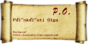 Pünkösti Olga névjegykártya