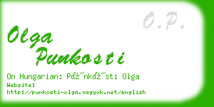 olga punkosti business card